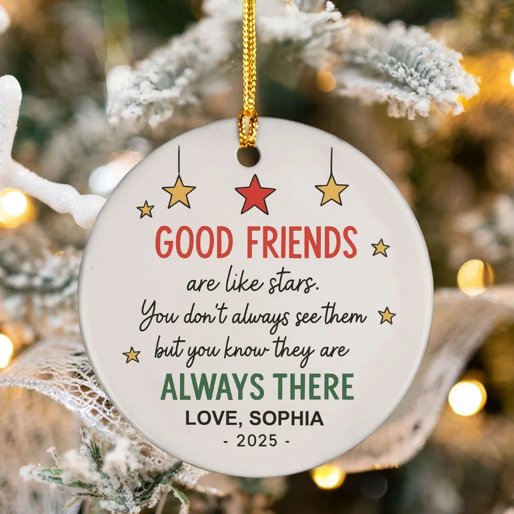 Personalized Best Friends Christmas Ornament | Custom Friendship Keepsake | Unique Gift for Your BFF - Image 8