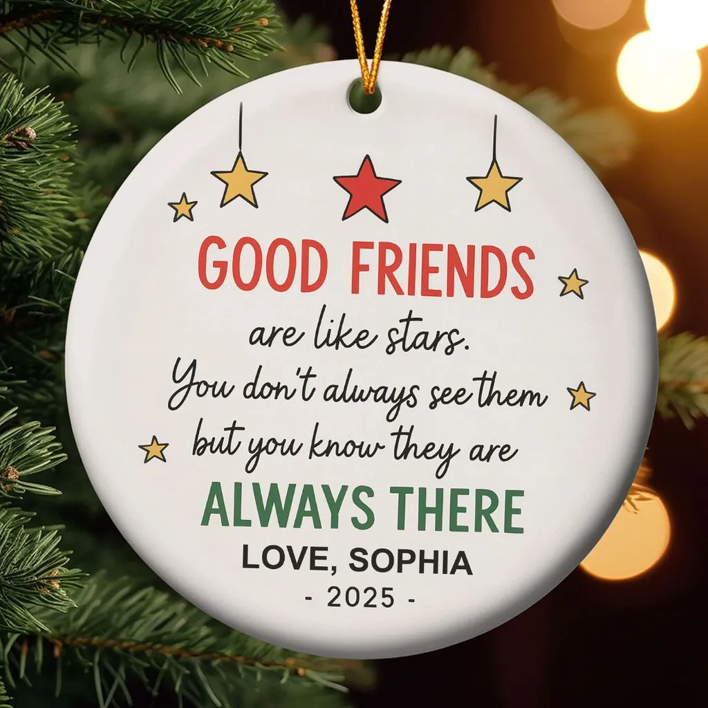 Personalized Best Friends Christmas Ornament | Custom Friendship Keepsake | Unique Gift for Your BFF
