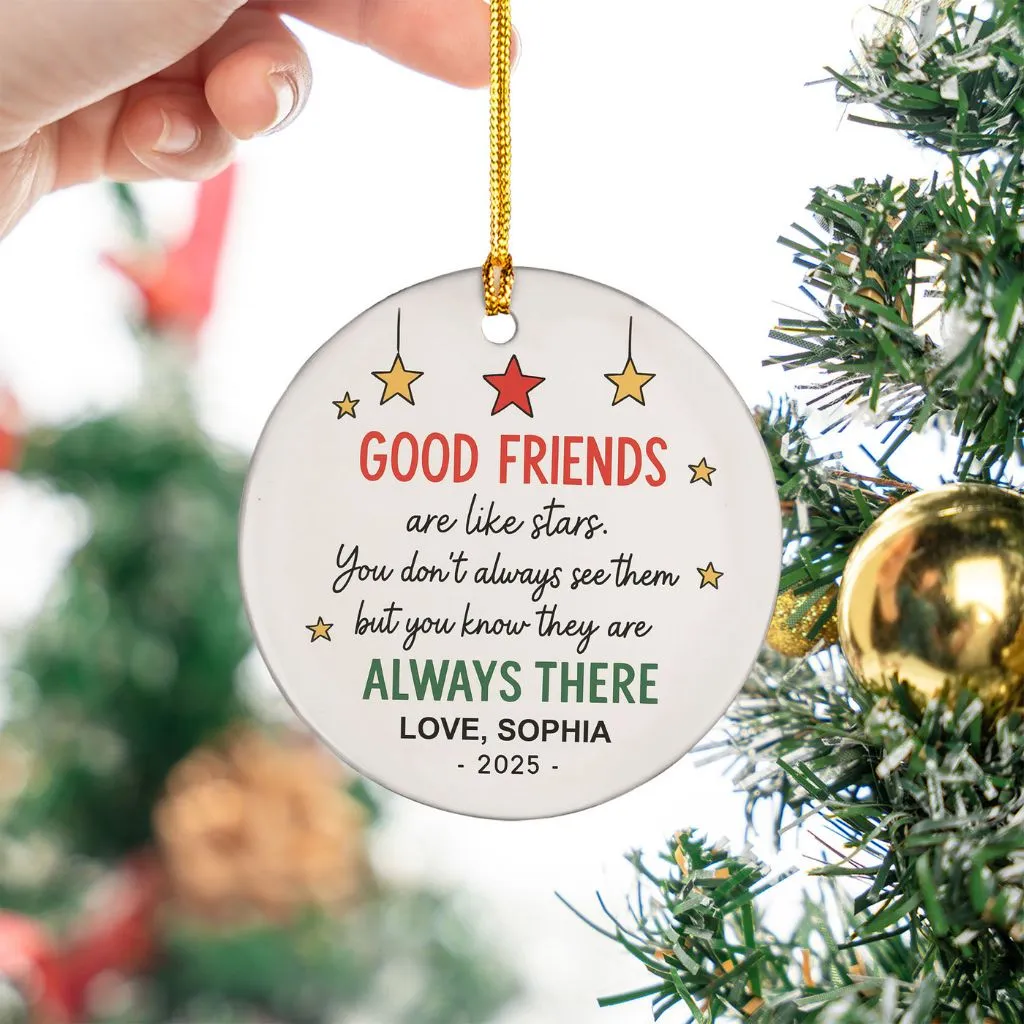 Personalized Best Friends Christmas Ornament | Custom Friendship Keepsake | Unique Gift for Your BFF - Image 3