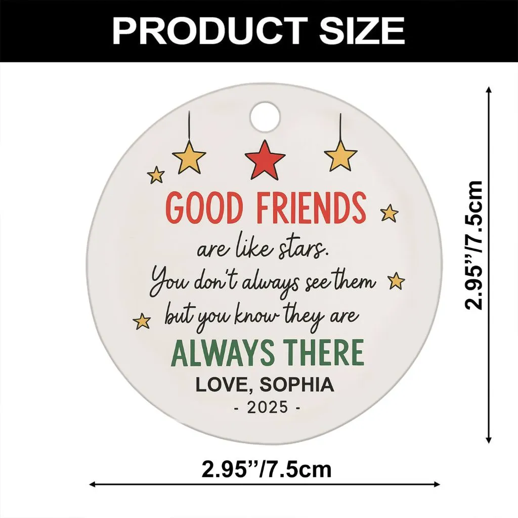 Personalized Best Friends Christmas Ornament | Custom Friendship Keepsake | Unique Gift for Your BFF - Image 4