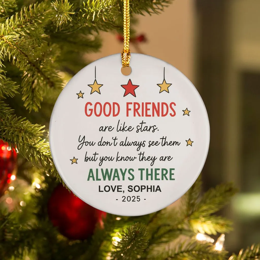 Personalized Best Friends Christmas Ornament | Custom Friendship Keepsake | Unique Gift for Your BFF - Image 2