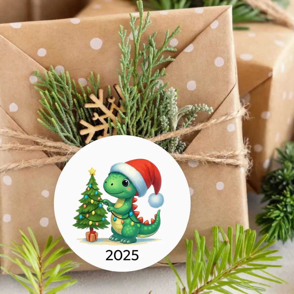 Personalized Dinosaur Christmas Ornament | Custom Holiday Keepsake | Kids Tree Decoration - Image 3