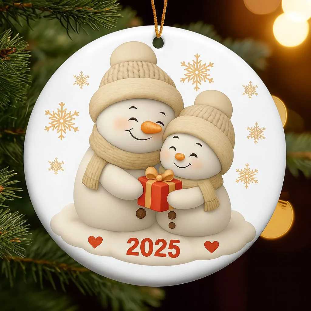Personalized Grandma Christmas Ornament | Custom Holiday Gift | Ceramic Tree Keepsake