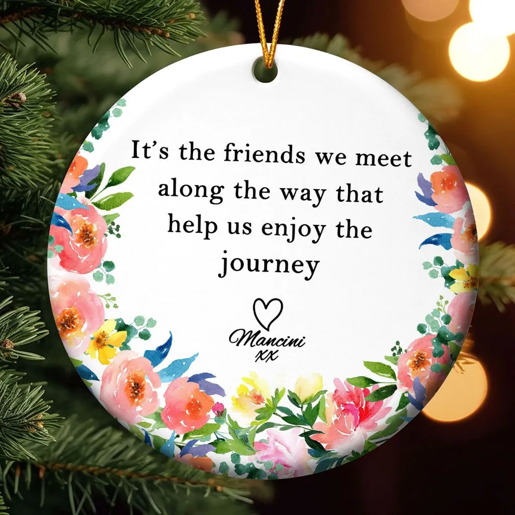 Personalized Long Distance Ornament | Custom Friendship & Family Keepsake | Unique Gift for Loved Ones Far Away