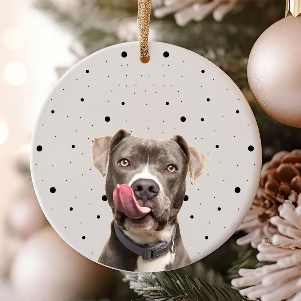 Personalized Pet Ornament | Custom Ceramic Keepsake | Christmas Tree Decoration