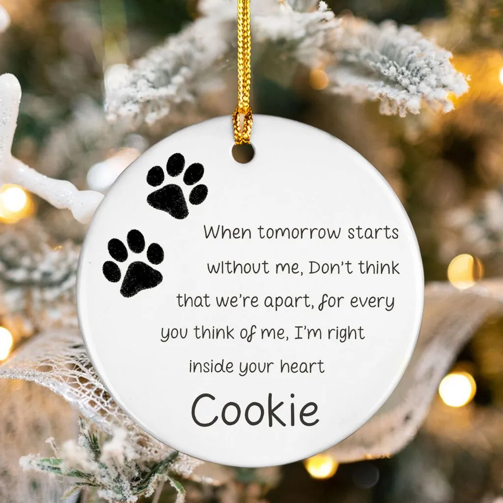 Pet Paw Bauble With Memorial Ornament | Custom Pet Loss Keepsake | Sympathy Gift for Pet Owners - Image 7