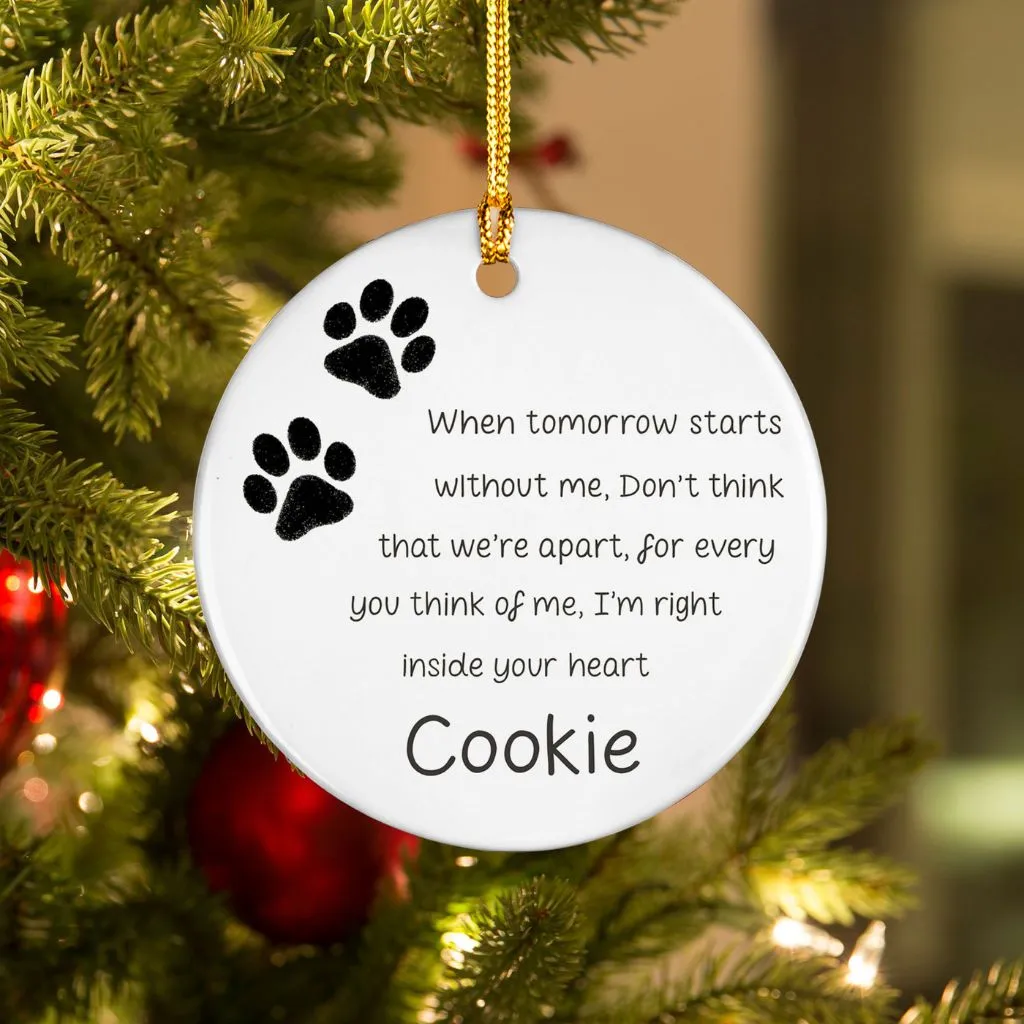 Pet Paw Bauble With Memorial Ornament | Custom Pet Loss Keepsake | Sympathy Gift for Pet Owners - Image 3