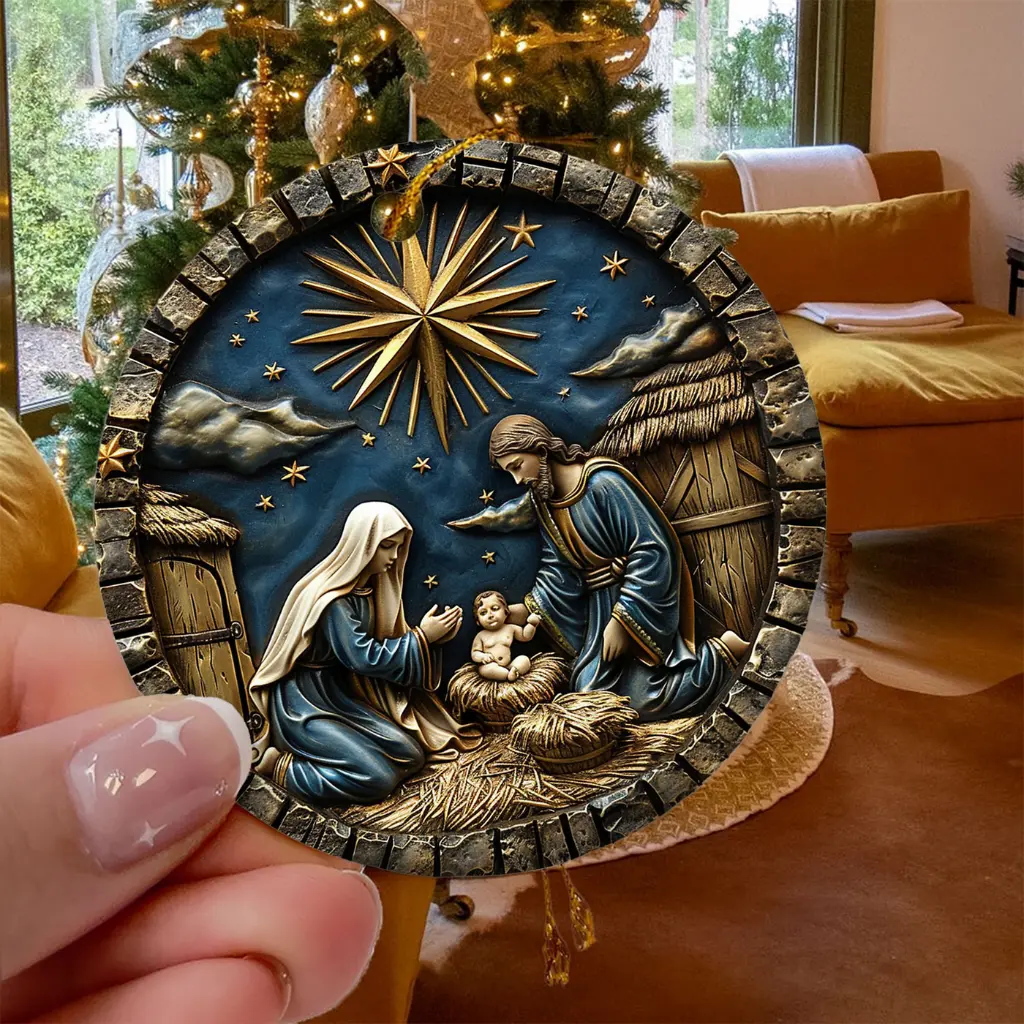 Religious Christmas Ornament Exchange Gift - High-Quality Ceramic Baby Jesus Manger Scene - Christian Keepsake Decoration for the Holiday Season - Image 8