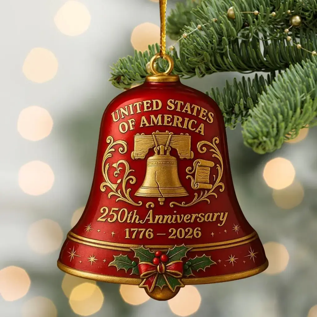 Vintage Liberty Bell Christmas Ornament | America's 250th Anniversary Edition - Image 3