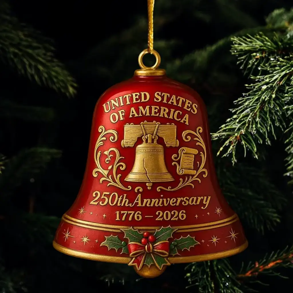 Vintage Liberty Bell Christmas Ornament | America's 250th Anniversary Edition - Image 4