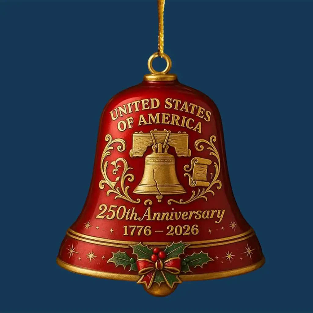 Vintage Liberty Bell Christmas Ornament | America's 250th Anniversary Edition - Image 5