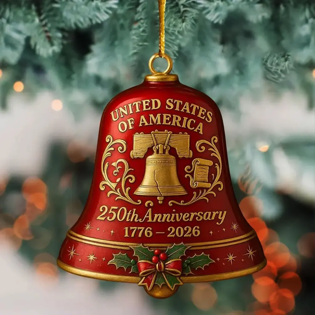 Vintage Liberty Bell Christmas Ornament | America's 250th Anniversary Edition