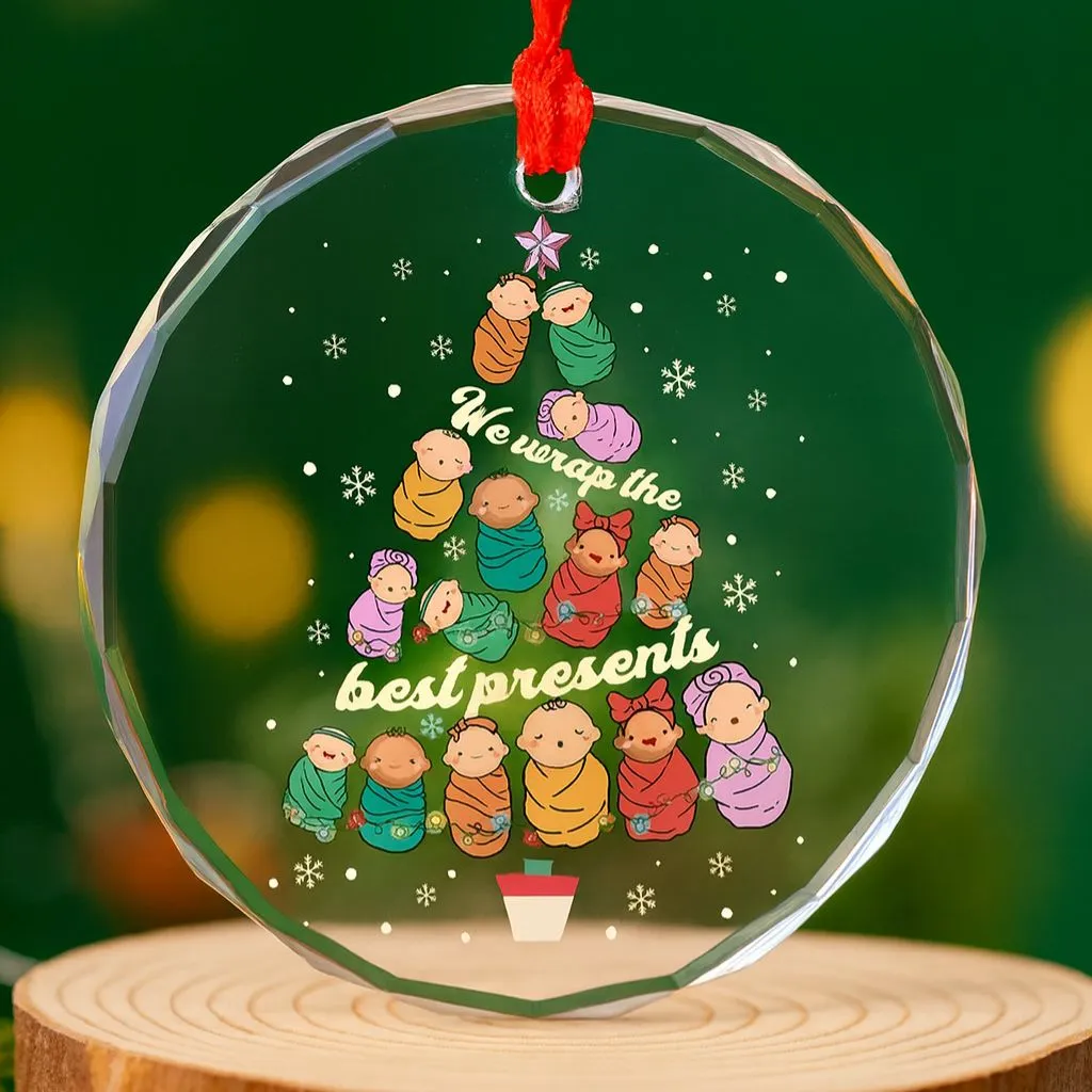 We Wrap The Best Presents Christmas Ornament | Holiday Ceramic Keepsake | Fun Tree Decoration - Image 2