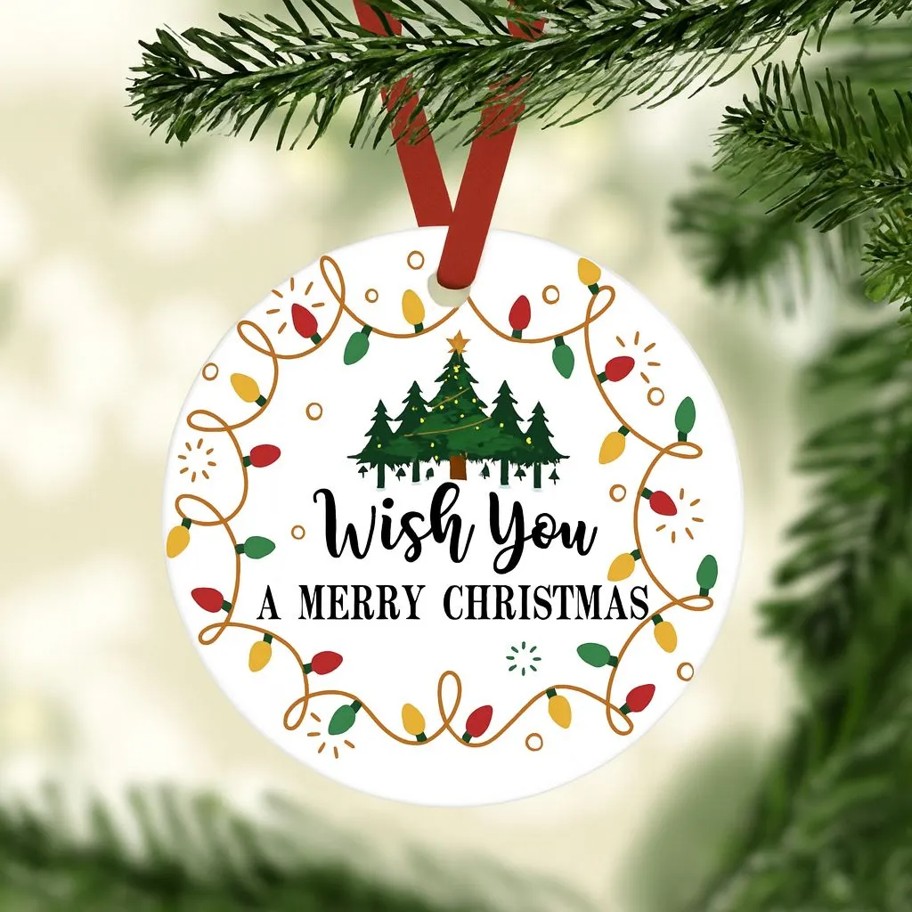 Personalized Wish You a Merry Christmas Ornament | Heartfelt Holiday Tree Decoration | Custom Keepsake Gift - Image 3