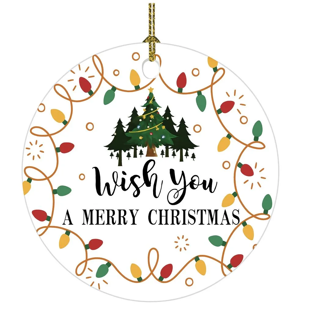 Personalized Wish You a Merry Christmas Ornament | Heartfelt Holiday Tree Decoration | Custom Keepsake Gift - Image 2